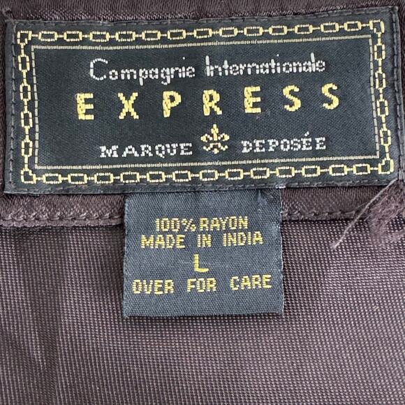 Vintage Express satiny‎ rich chocolate brown camisole - Picture 3 of 6